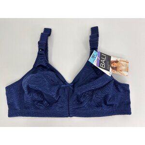 Bali DF3372 Double Support Cool Comfort Wirefree Wireless Bra Navy 36C NEW